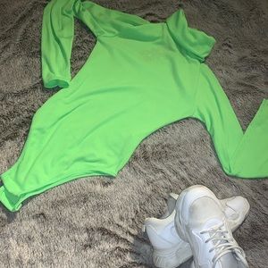 Neon green bodysuit